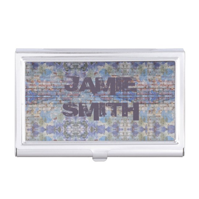 Colourful Graffiti Wall Street Art Business Card Case (Front)