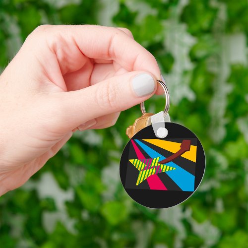 Colourful Guitar Keychain