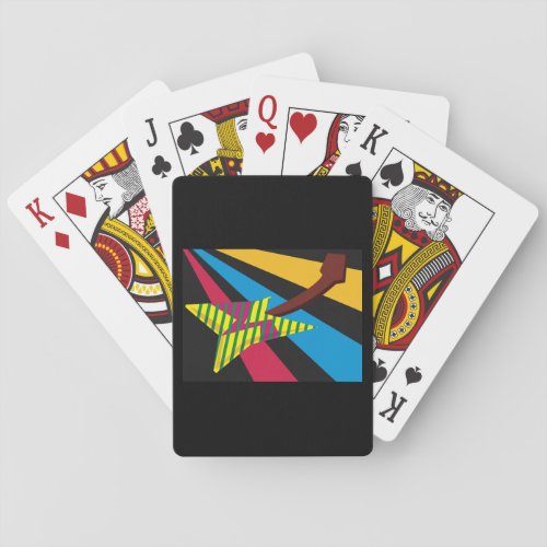 Colourful Guitar Poker Cards