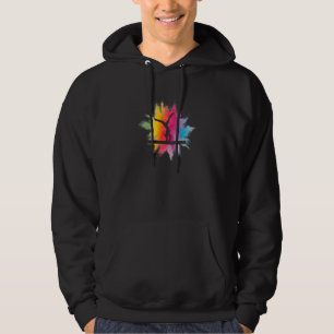 Colourful gymnastics gymnastics gymnastics motif f hoodie