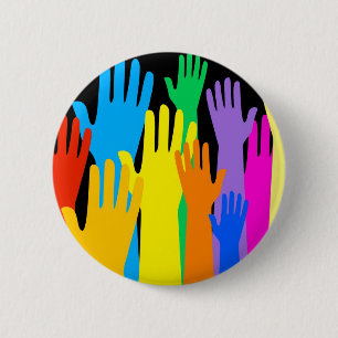 Colourful Hands Button