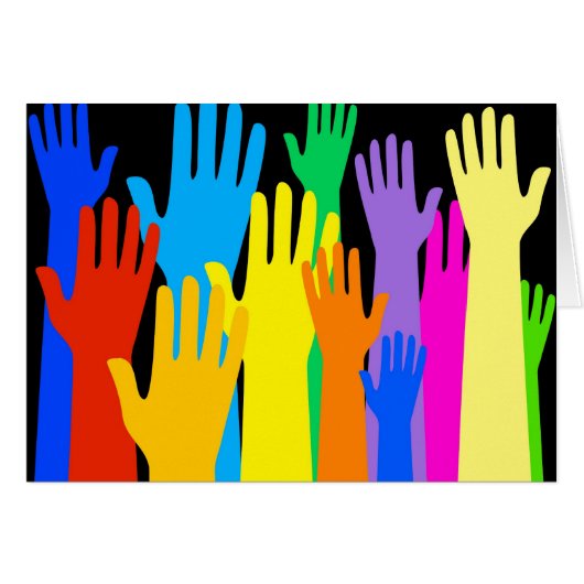 Colourful Hands Cards (Front Horizontal)