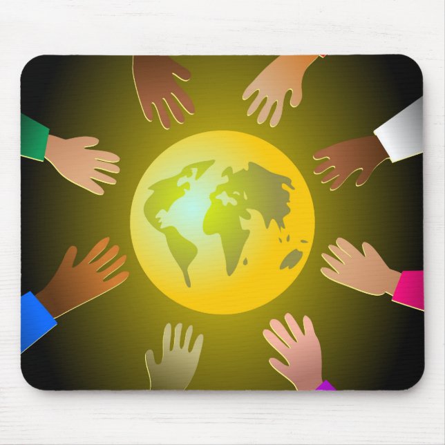Colourful Hands Mouse Pad (Front)