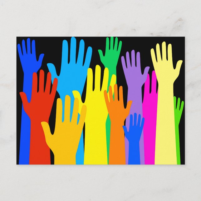 Colourful Hands Postcard (Front)