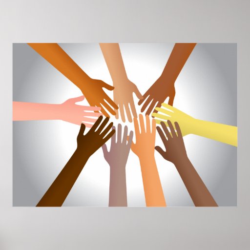 Colourful Hands Poster | Zazzle