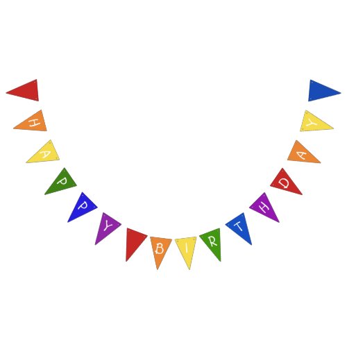 Colourful Happy Birthday Bunting Flags