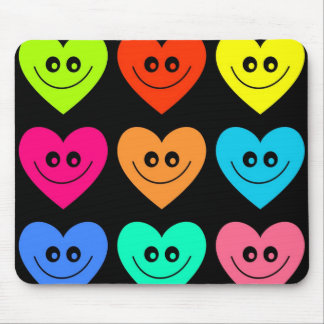 Colourful Heart Mouse Pad