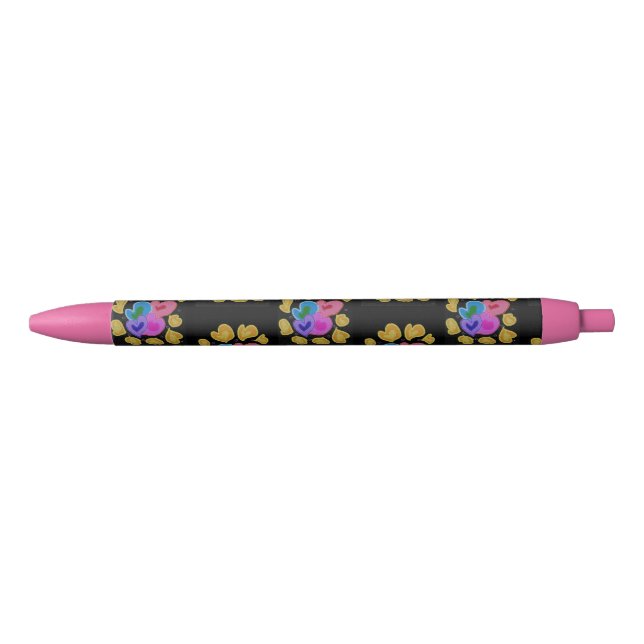 Colourful Hearts Design Pen (Front)