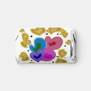 Colourful Hearts Design  Valentine's Day  Hershey's Miniatures