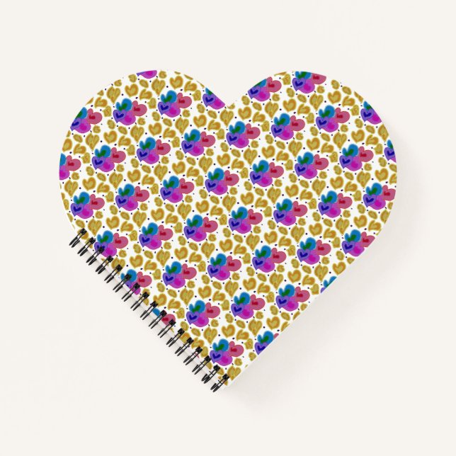 Colourful Hearts Design  Valentine's Day  Notebook (Front)
