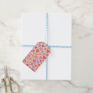Colourful Hearts  Gift Tags