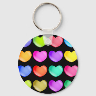 Colourful Hearts Keychain