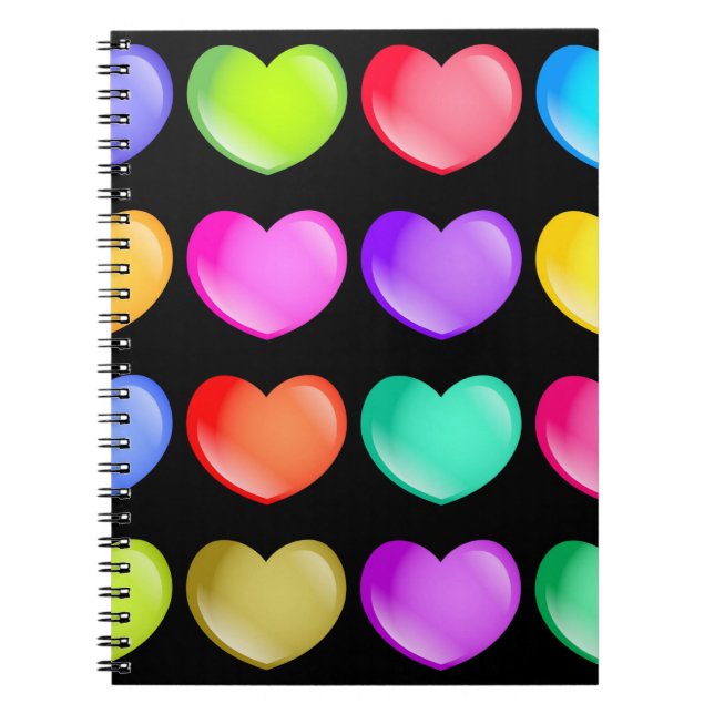 Colourful Hearts Notebook (Front)