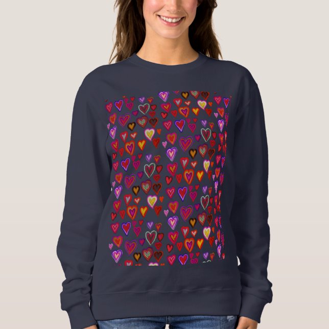  Colourful hearty design T-Shirt Sweatshirt (Front)