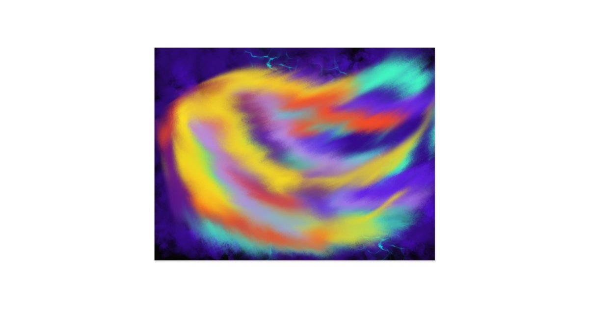 Colourful Holy Spirit Fire Christian Modern Art Postcard Zazzle Com