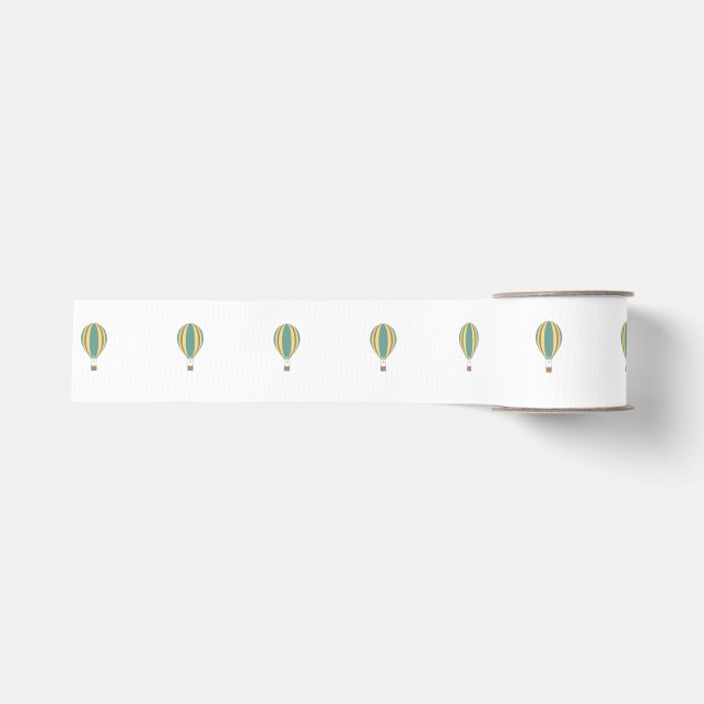 Colourful hot air balloon grosgrain ribbon (Front)