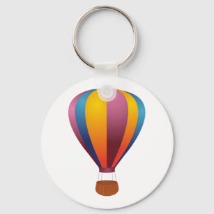 Colourful Hot Air Balloon Keychain