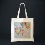Colourful Hot Air Balloon Watercolor Art Design Tote Bag<br><div class="desc">Colourful Hot Air Balloon Watercolor Art Design,  Designed from my original watercolour art.</div>