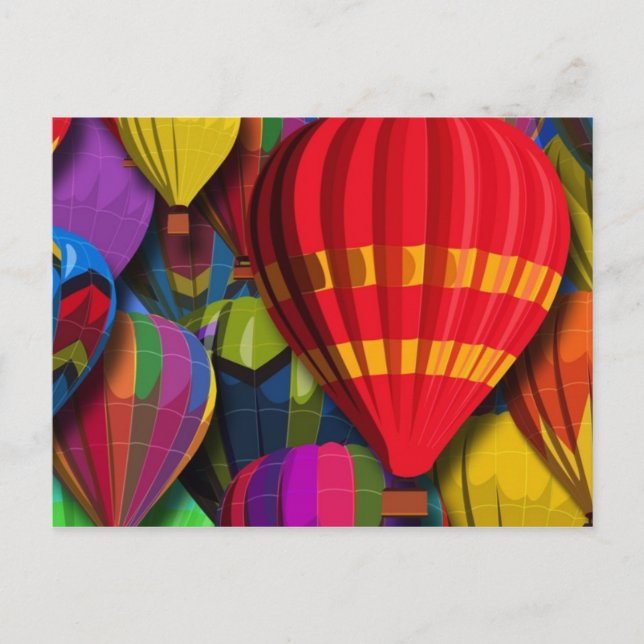 Colourful Hot Air Balloons Postcard (Front)