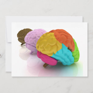 Colourful Human Brains Invitations