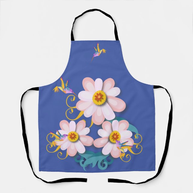 Colourful Humming Bird   Apron (Front)