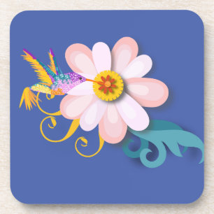 Colourful Humming Bird Beverage Coaster
