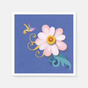 Colourful Humming Bird Napkins