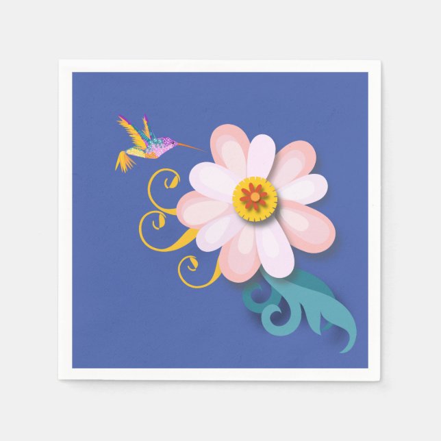 Colourful Humming Bird  Napkins (Front)