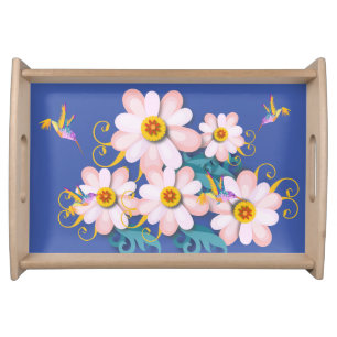 Colourful Humming Bird   Serving Tray