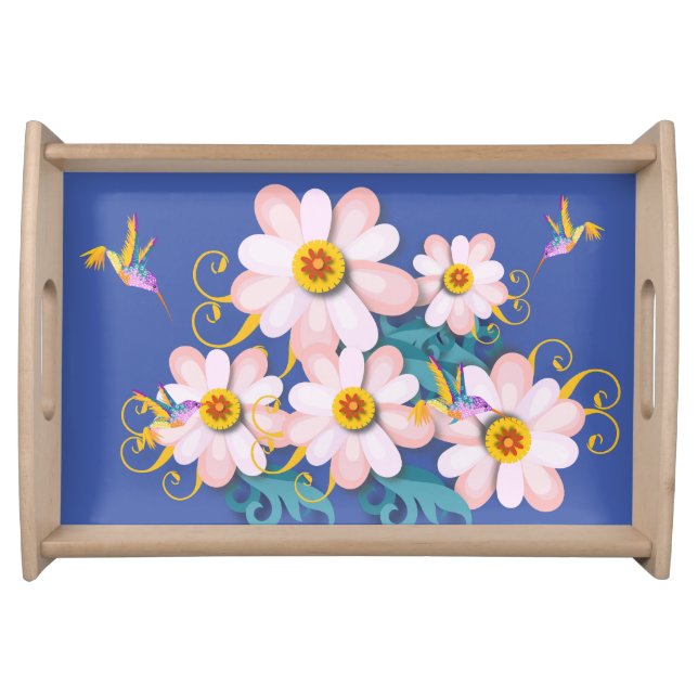 Colourful Humming Bird   Serving Tray (Front)