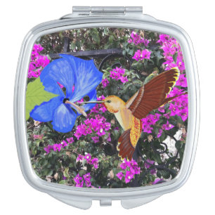 Colourful Hummingbird Compact Mirror