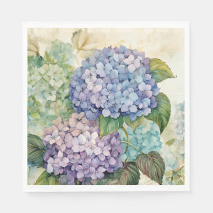 Colourful hydrangeas napkins