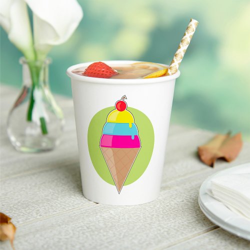 Colourful Ice Cream Paper Cups