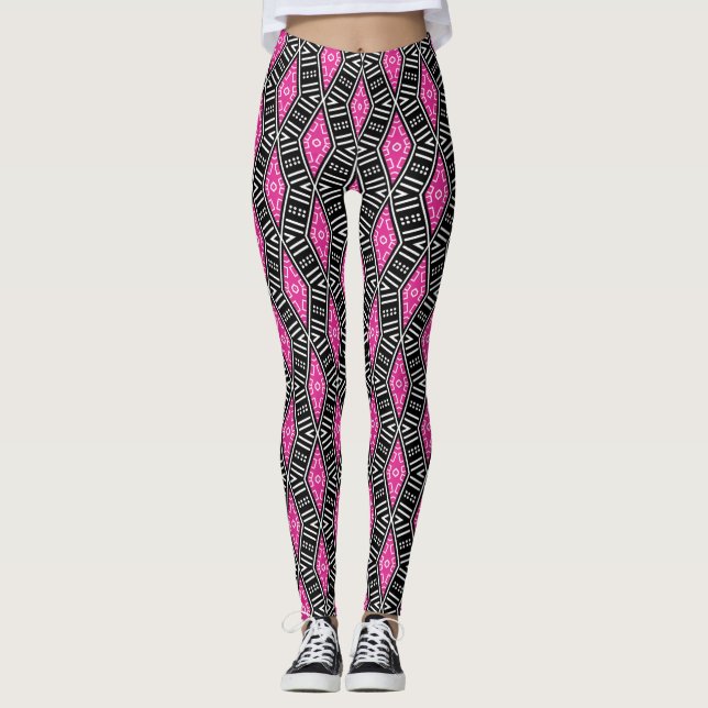Colourful Kente Fashion Leggings (Front)