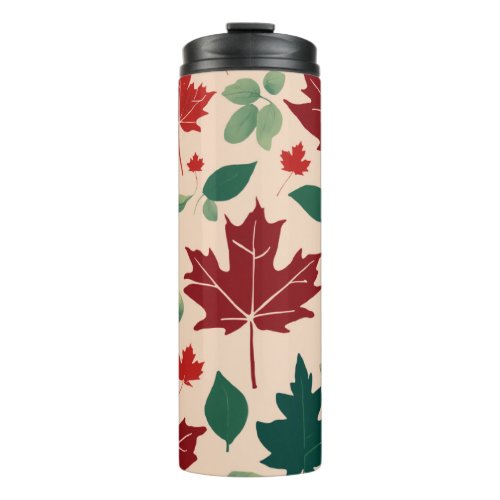 Colourful leafs printed Thermal Tumbler
