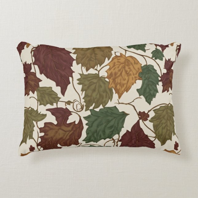 Colourful Leaves  Accent Pillow (Front)