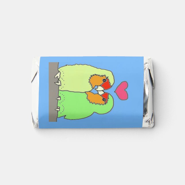 Colourful Love Birds Valentine’s Hershey's Miniatures (Front)