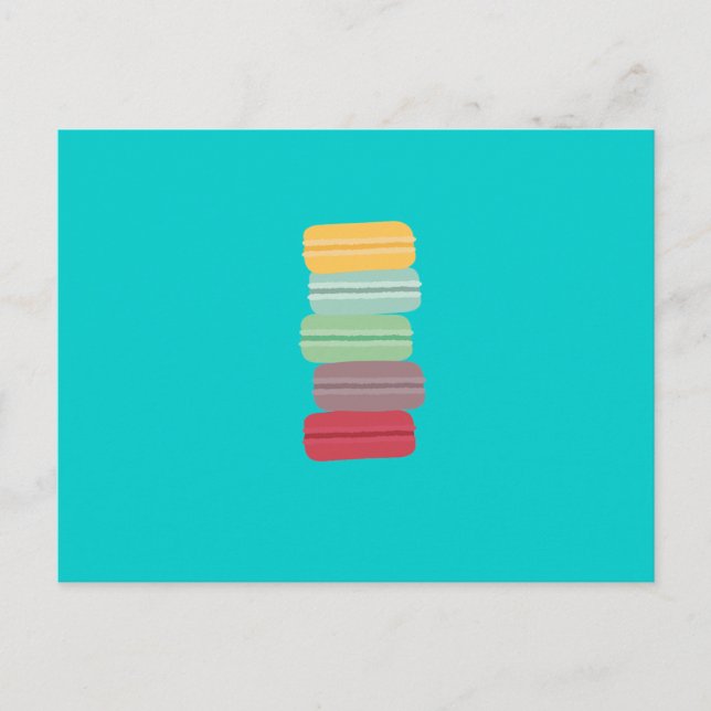 colourful macarons postcard (Front)