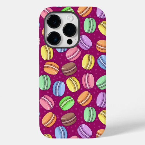 Colourful Macaroon Cookies Food lover Case_Mate iPhone 14 Pro Case