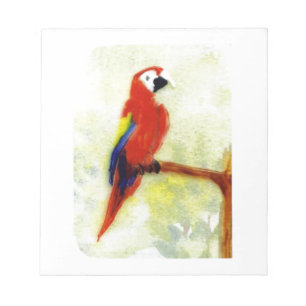 Colourful Macaw Bird Art Notepad