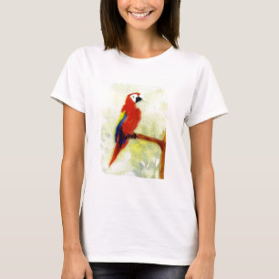 Colourful Macaw Bird Painting T-Shirt