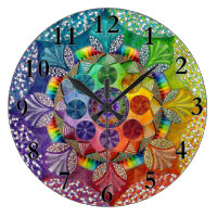 Colourful Mandala Wall Clock