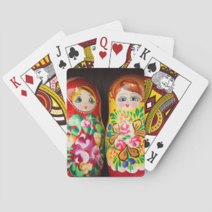 Colourful Matryoshka Dolls Poker Cards