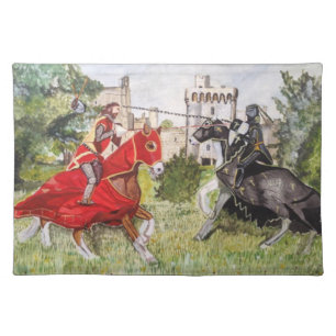 Colourful Medieval Joust Cloth Placemat