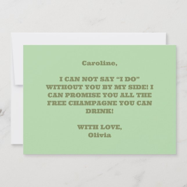 Colourful Minimalist Wedding Invitation (Back)