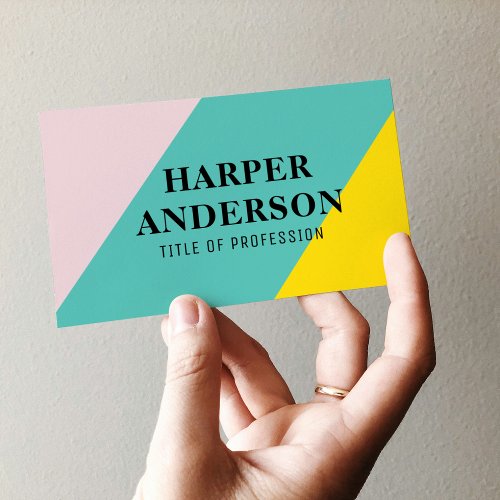 Colourful Modern Abstract Professional Business Card