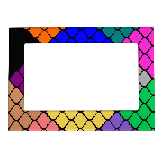 Colourful Moroccan Pattern Magnetic Frame (Front)