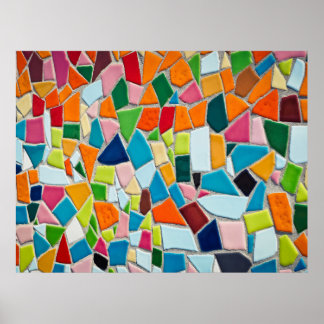 Colourful Mosaic Tiles Poster