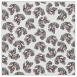 Colourful multi cute Dachshund art Fabric