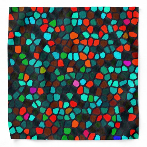 Colourful Multicoloured Mosaic Pattern Bandana